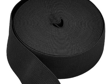 May include: A roll of black elastic band, approximately 1 inch wide.  The elastic is rolled up and ready to be used for sewing or crafting projects.  Made in the USA.