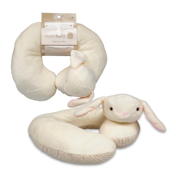 Baby Neck Pillow 10" bunny comfortable and helps support head and neck