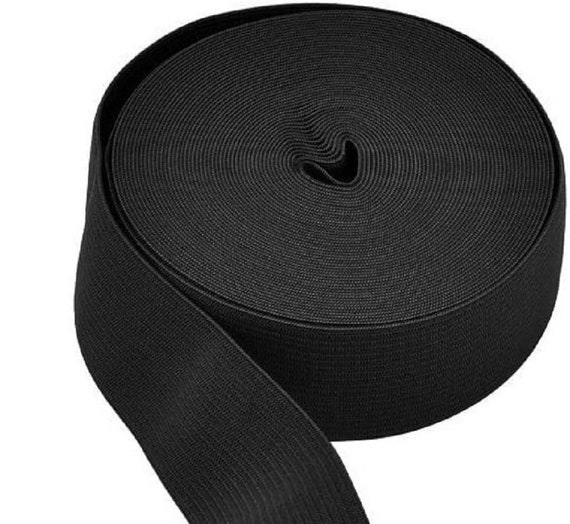 Knit Elastic 3 Inch Wide Black Heavy Stretch High Elasticity Knit Elastic  Band 3 Yards