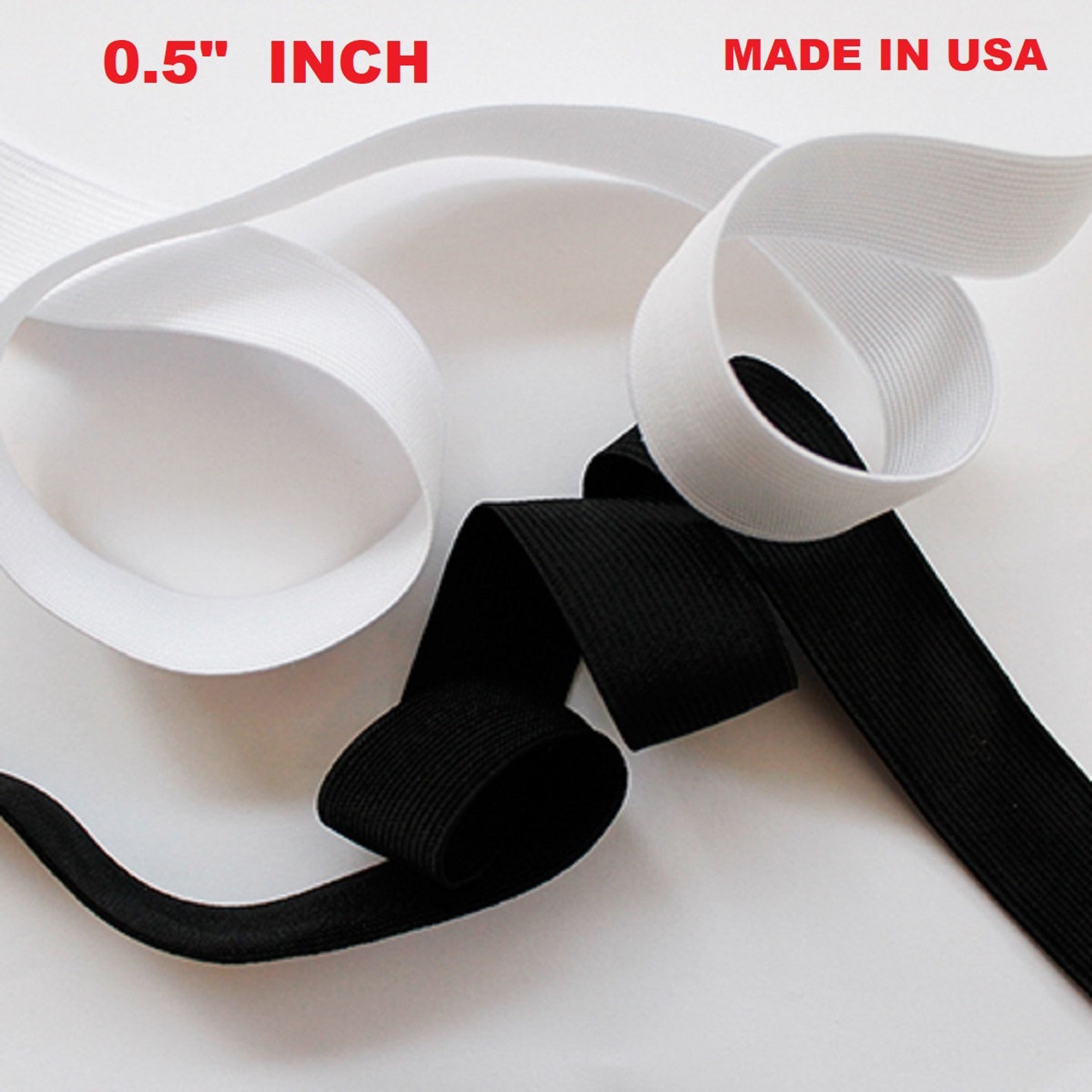 Elastic 1/4 or 1/2 inch 20 yard knit elastic MADE Etsy