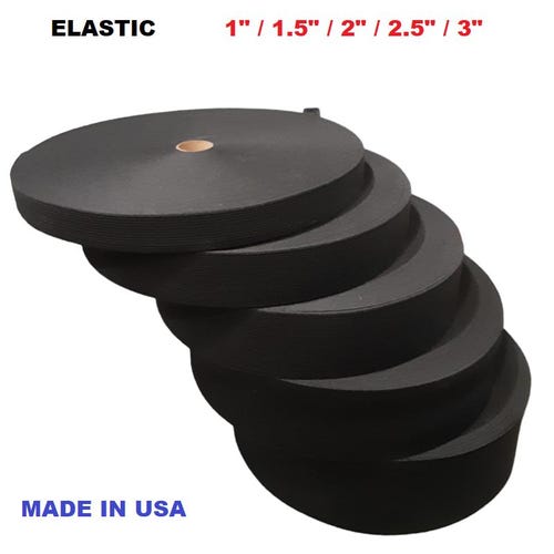Black Elastic Band For Sewing - 1.6 Inch X 5.5 Yard High Elasticity Knit Waistband, DIY Craft, Clothing Repair