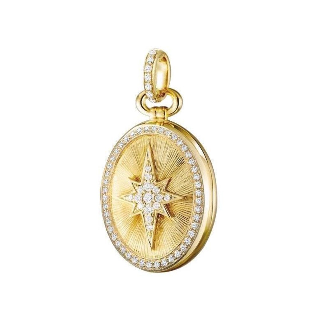 Unique Gold Lockets 14K Solid Gold Locket, Custom Gold Locket, Gold Locket With Picture ...