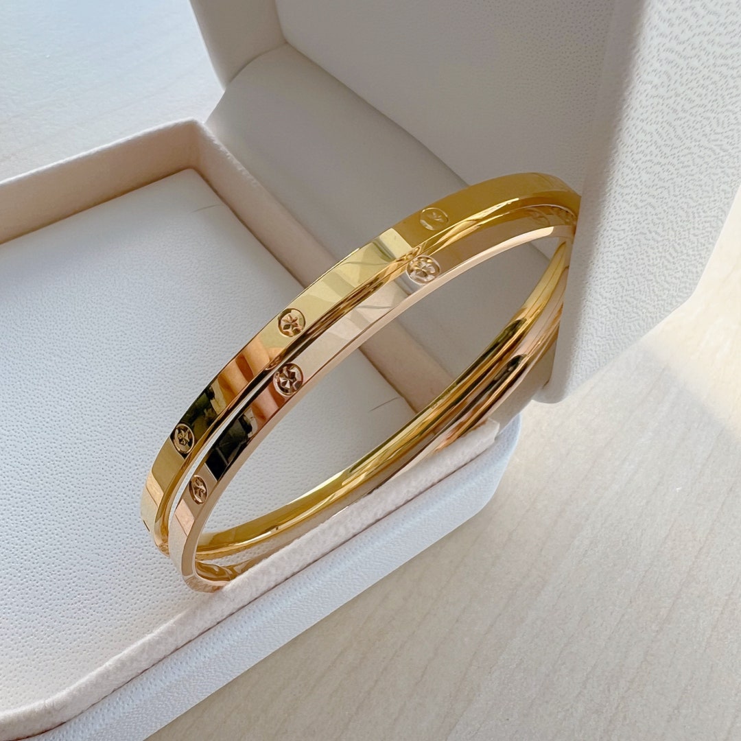 18K SOLID GOLD Bangle Solid Gold Beads Bangle Handmade Etsy UK