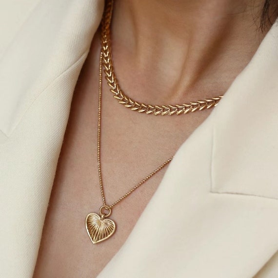 18K Gold Filled Herringbone Necklace – KEILA