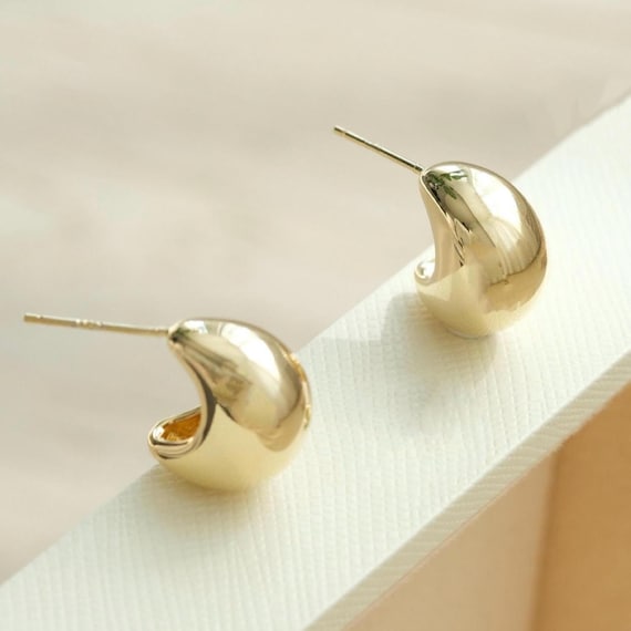 Orecchini a cerchio con design a goccia - Oro - & Other IT