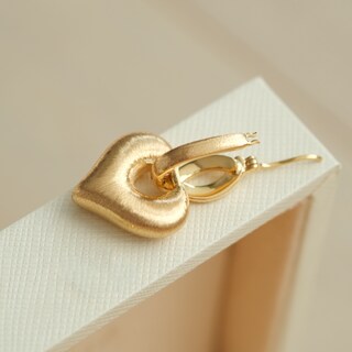 WOWORAMA Orecchini A Cerchio Convertibili Donna - Oro 18k, Doppio Cerchio Con Zirconi, A Cuore E Huggie, Grandi 2,5x1,8 Cm, In Rame Placcato