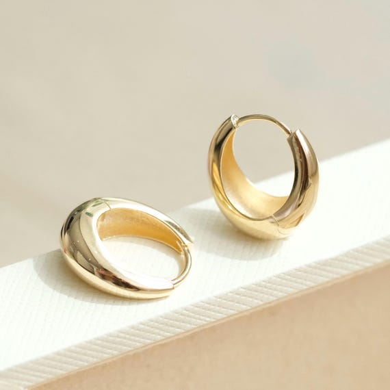 ピアス LESS IS MORE 14K gold oval earrings s single earring]14K gold oval earring (s) - Less is more | 60