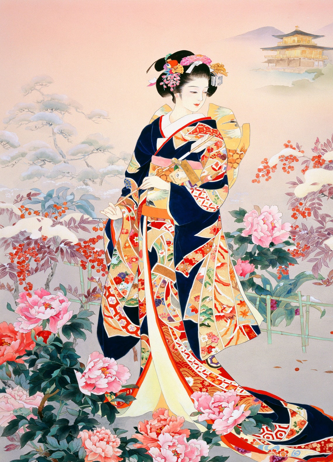Geisha Girls Wall Art Prints Set of 3 Geisha Art Etsy