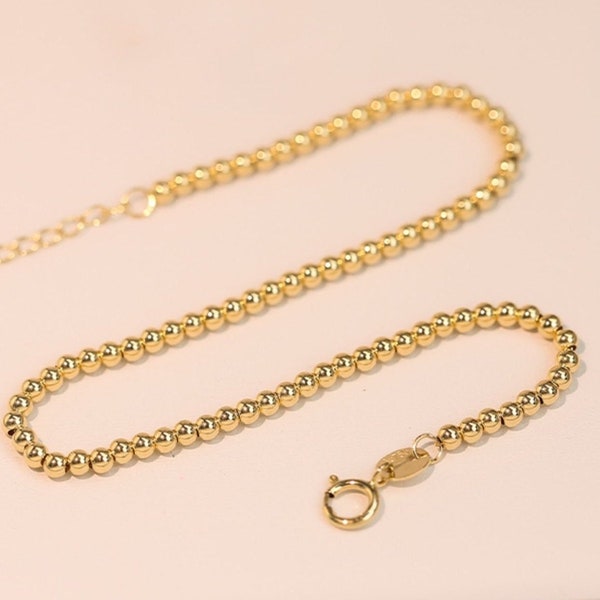 Small Ball Gold Bracelet Etsy