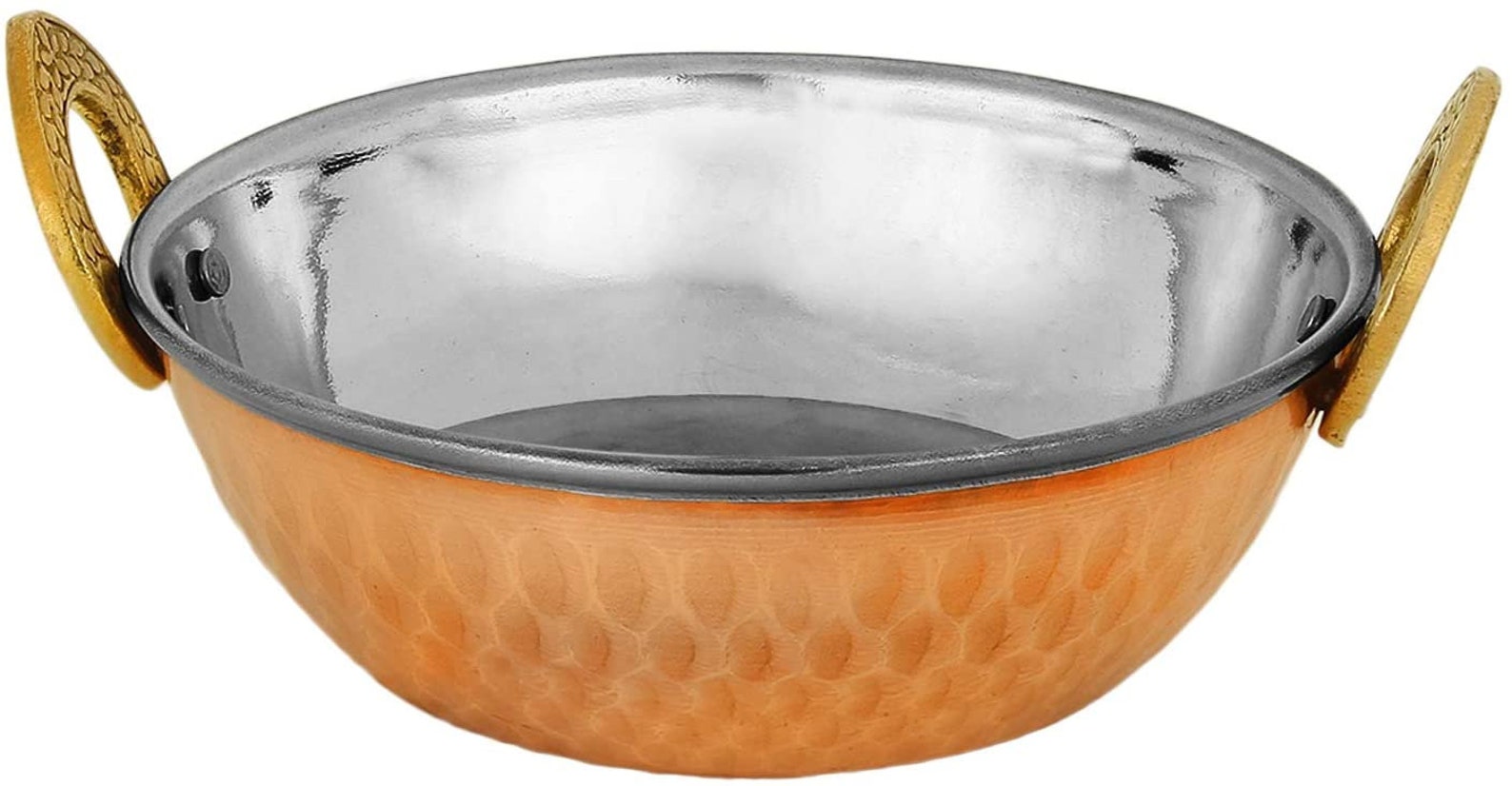 Traditional Hammered Copper Steel Kadai Dish Serving Bowl Etsy