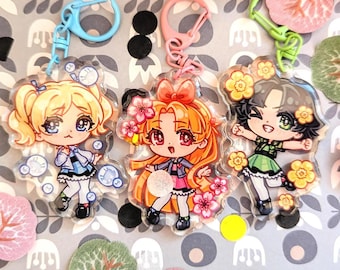 Superpower Trio | 2.5" Acrylic Charm | Artist Keychain | Chibi Cartoon Fandom Super Powerful Girls <3