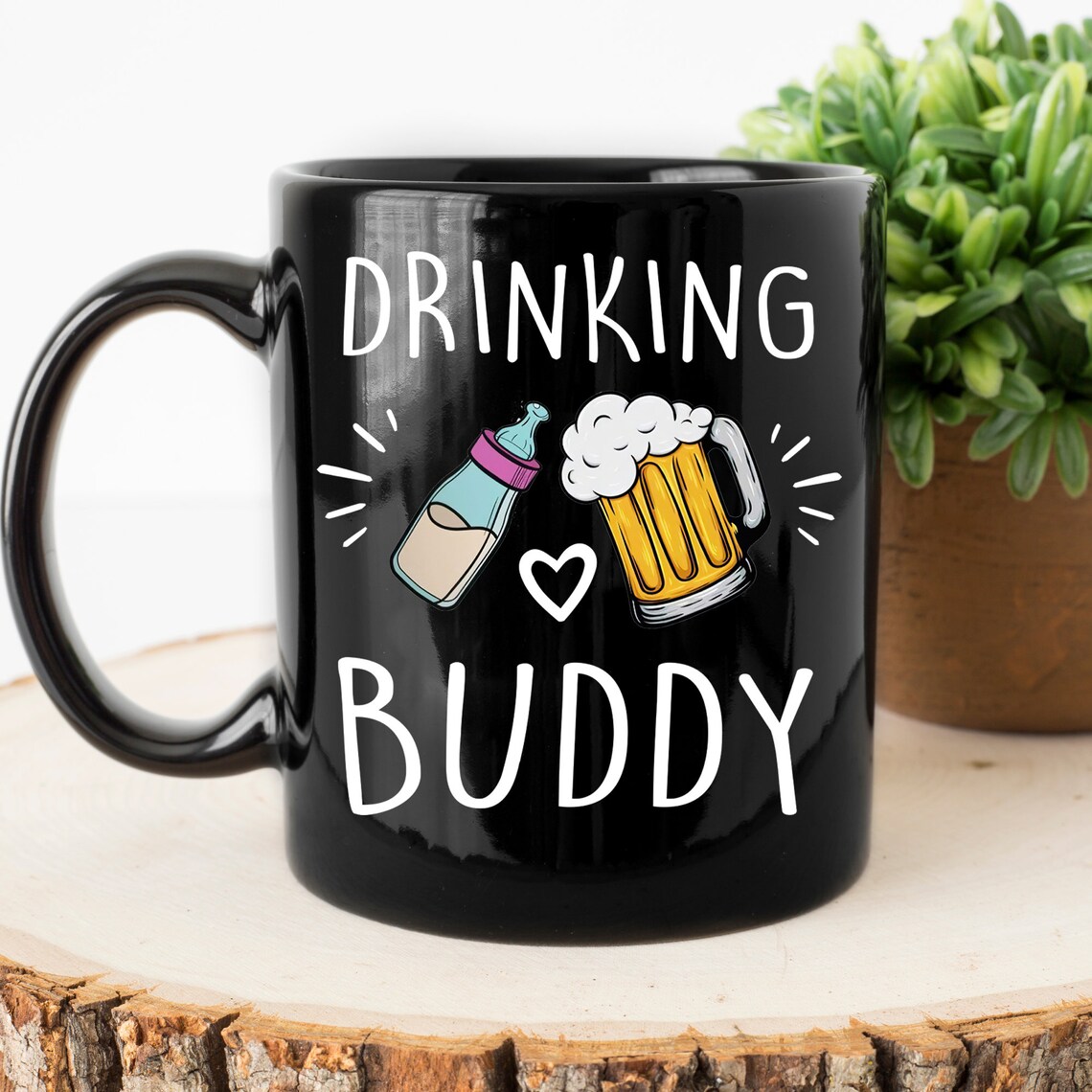Drinking Buddy Milk and Beer Drinking Buddy Mug Funny Dad Etsy
