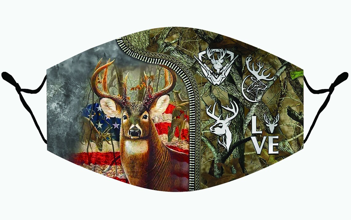 Deer Hunting Face Mask Hunting Mask 3 Layer Face Mask Adult Etsy