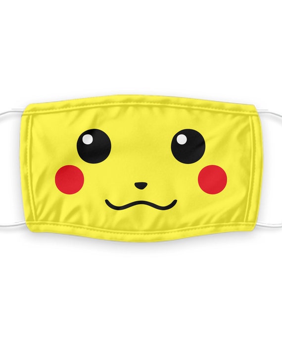 Pikachu Face Mask Etsy