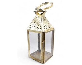 Brass Lantern, Candle Holder, Wedding Lantern, Handmade Candle Lantern, Moroccan Lantern, Garden Lantern, Brass Lantern, Handmade Pattern