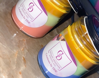 Aromatherapy Candle Multi Color 9oz, Soy Candle, Relaxing Scented Candle, Aromatherapy Spa Candle, Hand Poured, Home Fragrance, Gift for Her