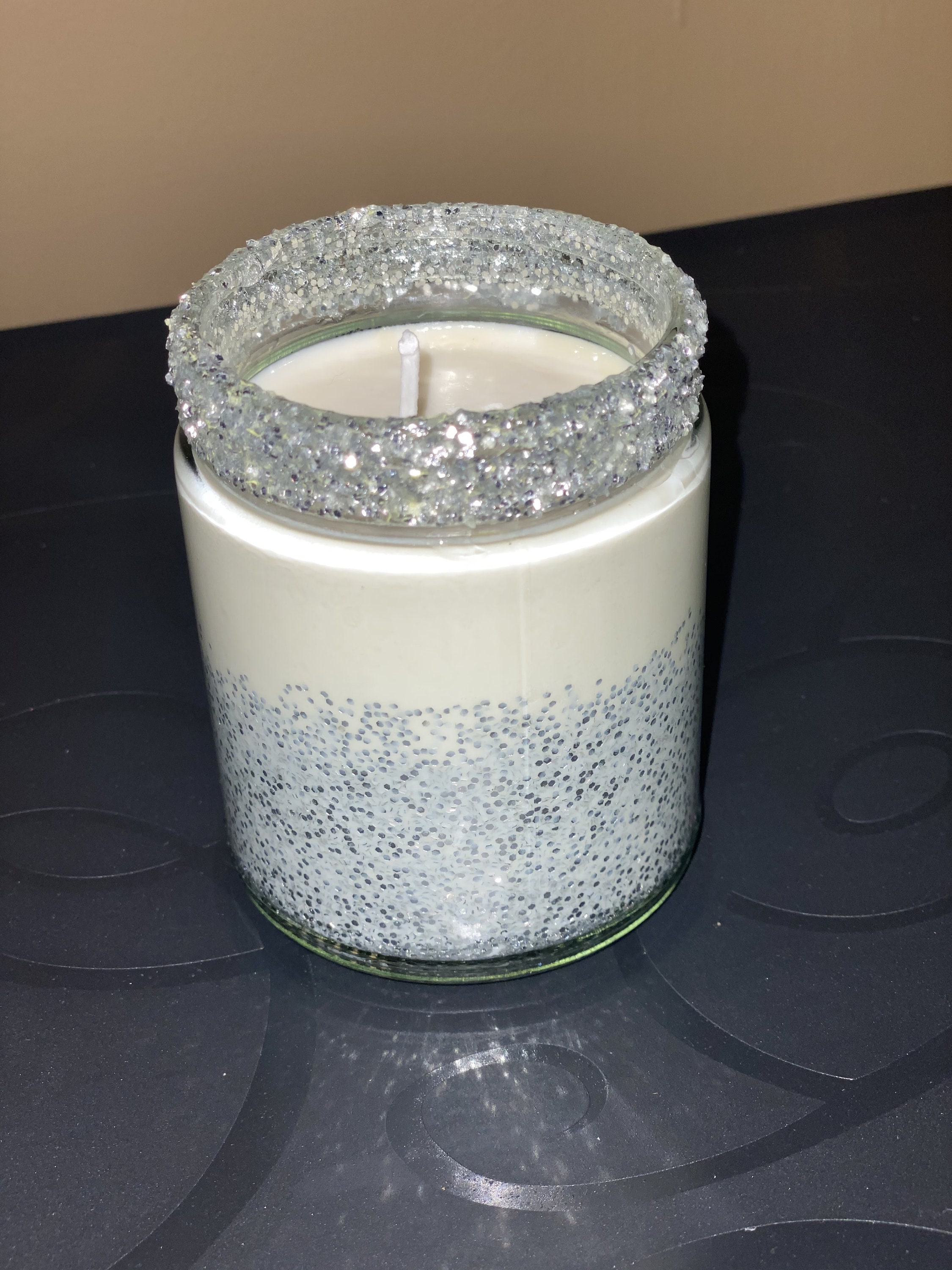  Scented Candle, 17 oz Glitter Jar Candle, Glam Home Decor
