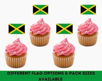 Personalised Flag Cupcake Toppers| Cupcake |Toppers|Celebrations | Around the world celebration| Pack of 12, 24 or 36
