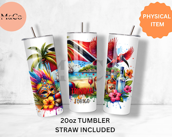 Personalise 20oz Tumbler Caribbean  cup - Caribbean vibes - Hot drinks - cold Drinks -