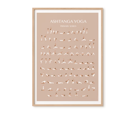Ashtanga Primary Series-digital File-yoga Cheat Sheet-yoga Print-sun  Salutation-yoga Printable-ashtanga Printable Makkia Designs-yoga Art 