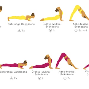 Ashtanga Bundle-Primary Series Intermediate Series-DIGITAL FILE-Yoga Cheat Sheet-Yoga Prints-Yoga Printable-Ashtanga Printable-Yoga Poster zdjęcie 3