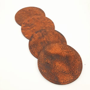 Set di 4 sottobicchieri per bevande in pelle esotica per casa o ufficio Premium Giraffe Barmats Drinkware bar desk caccia mancave regalo di pesca per lui