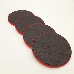 Set di 4 sottobicchieri per bevande in pelle esotica per casa o ufficio Premium Shark Barmats Drinkware bar desk caccia mancave pesca regalo per lui lei