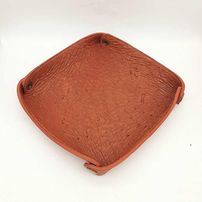 Valet De Bureau En Cuir Marron - Qualité Supérieure, état Proche Du Neuf, Occasion