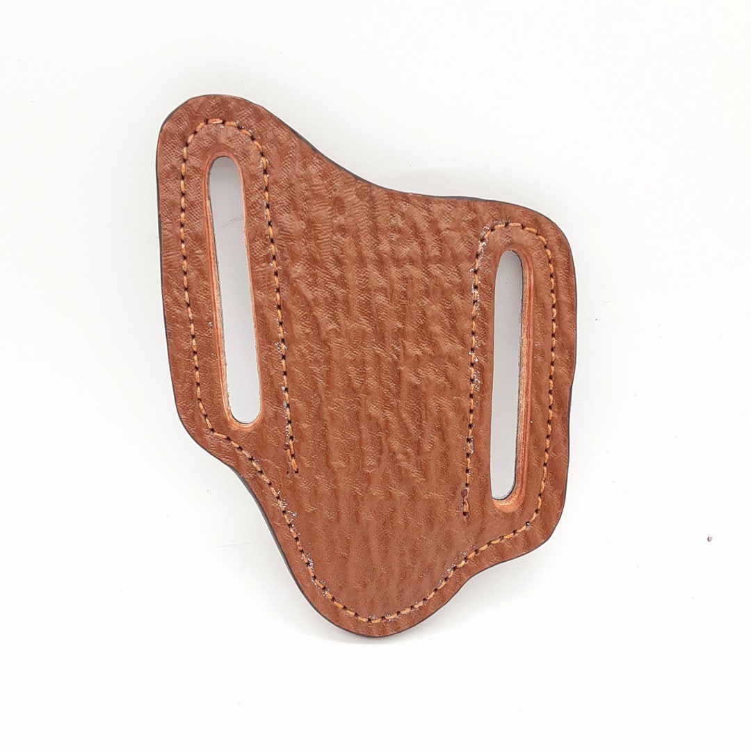 Genuine Exotic Shark Leather Custom Handmade Case Trapper Style Folding