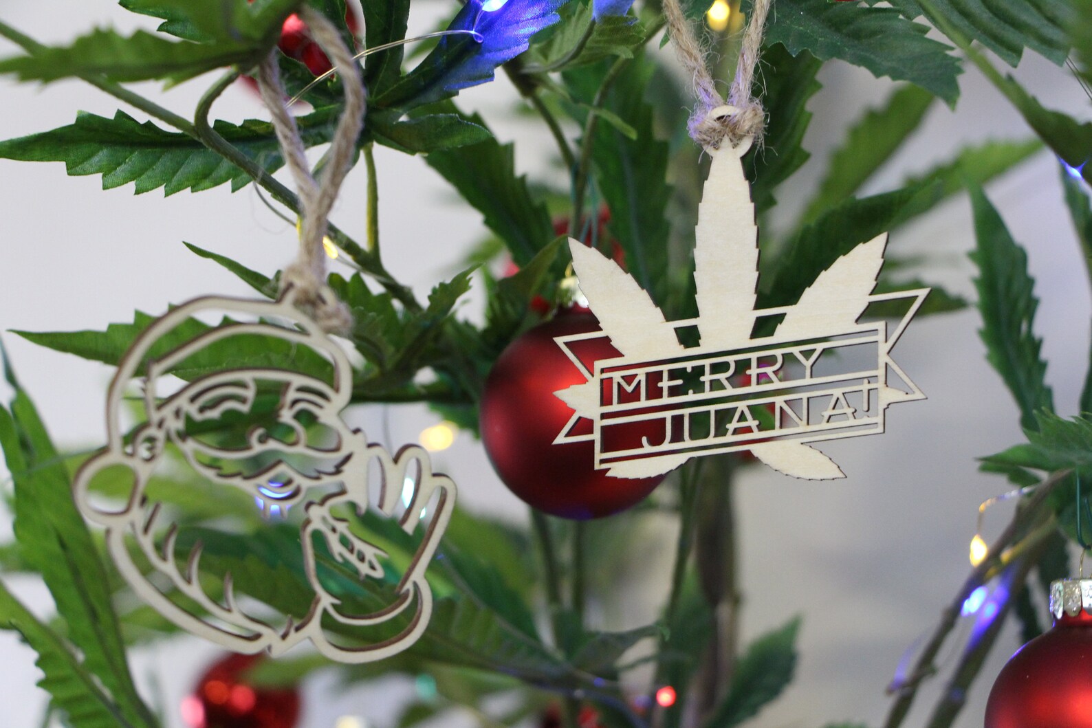 Santa 5-pack Five Unique Smoking Weed Ornaments and | Etsy