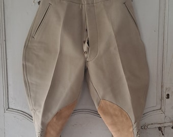 Vintage French Cotton Hunting Breeches Pants Johdpurs
