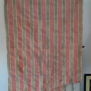Panel aus Vintage Französisch Streifen Leinen Inlett Stoff