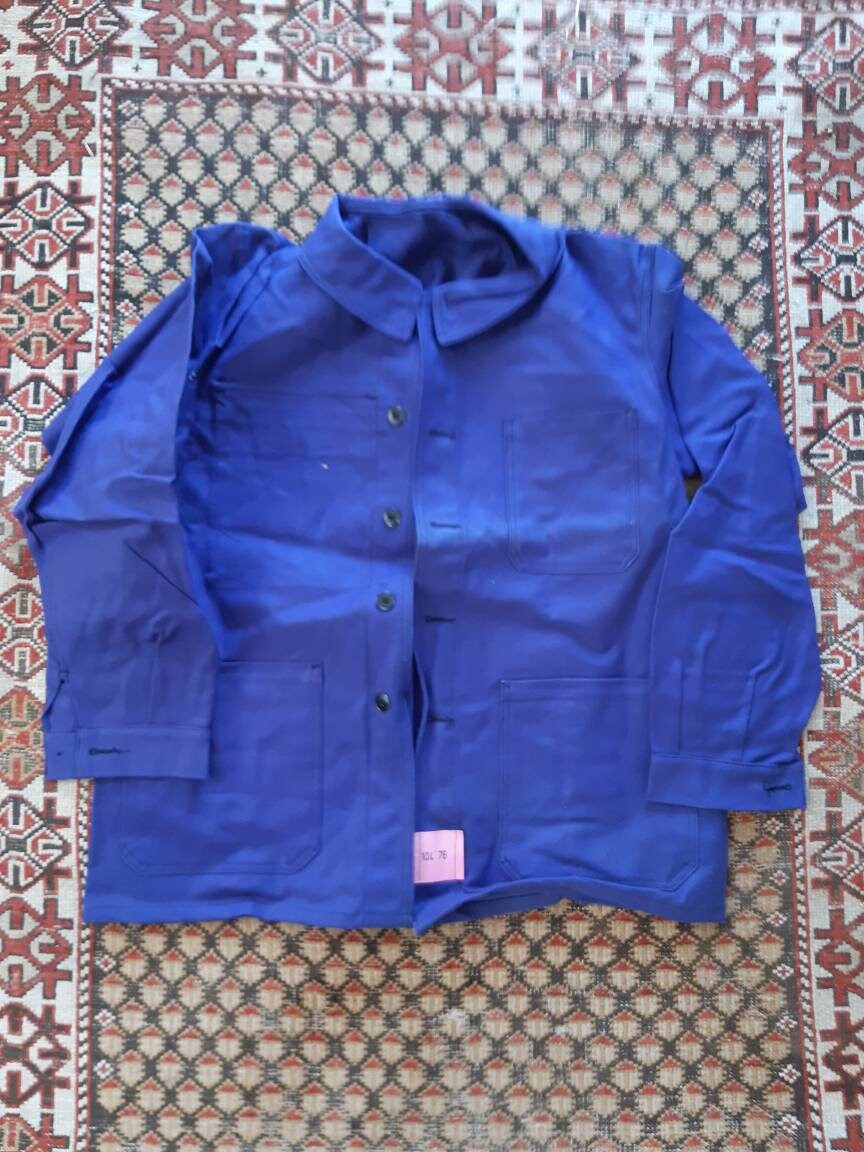 Vintage French Cotton Workwear Jacket - Etsy