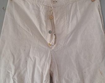 1930s Cotton Cinch Back Pants