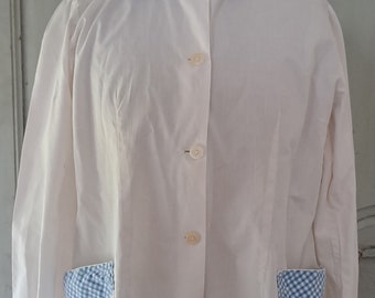 Vintage French Cotton Workdress Overall