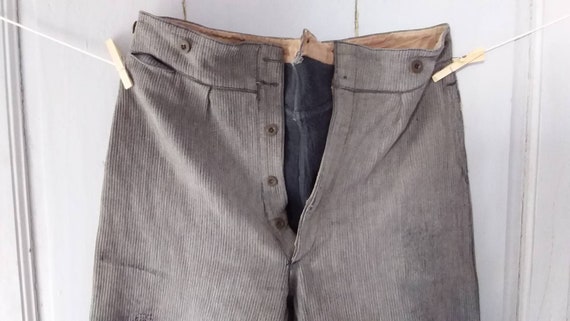 Vintage French velours Corduroy workwear Pants