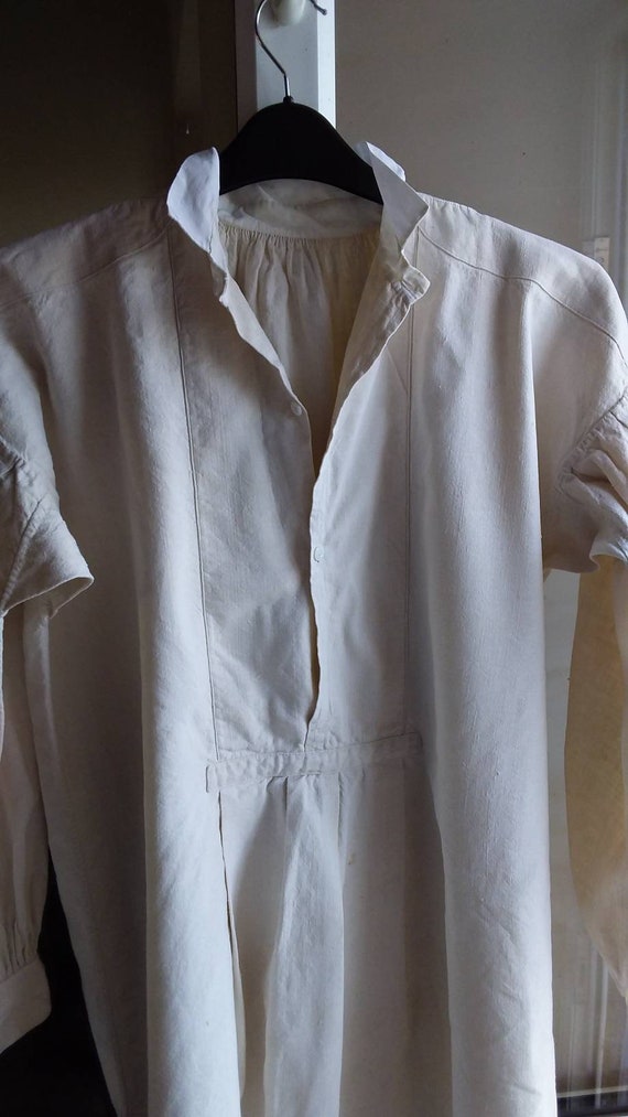 Antique French Hemp Chanvre Shirt Chemise Smock