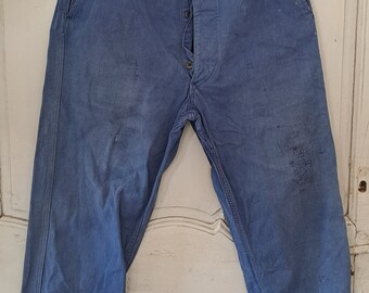 pantalon de travail vintage en coton français