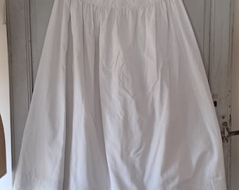 Antique French cotton petticoat jupon