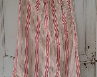Vintage French Stripe linen ticking Laundry Bag
