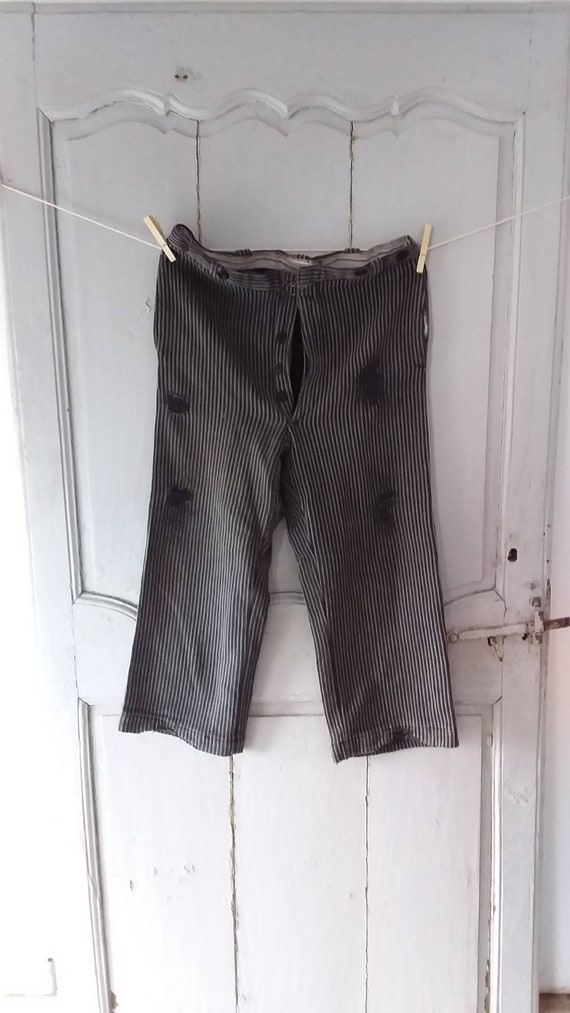 Vintage French Striped workwear Pants