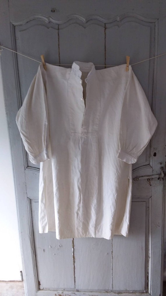 Fine Antique French chenvre hemp shirt