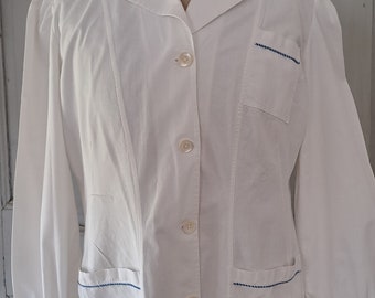 Vintage French Cotton Workdress Overall