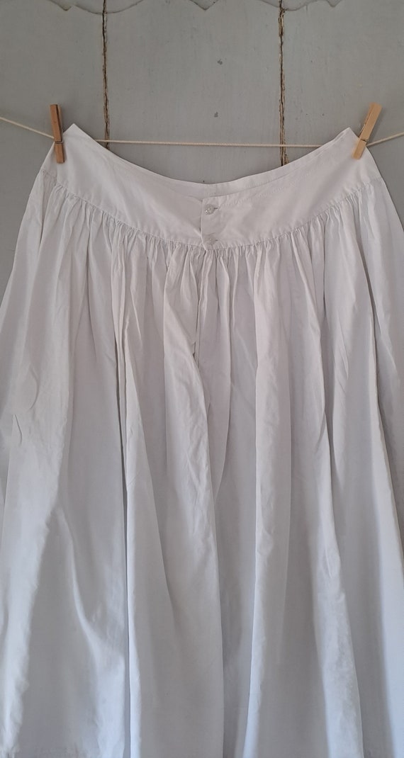 Antique French cotton petticoat jupon - image 4