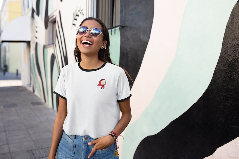 The WHITE Tropical Mustache T-Shirt
