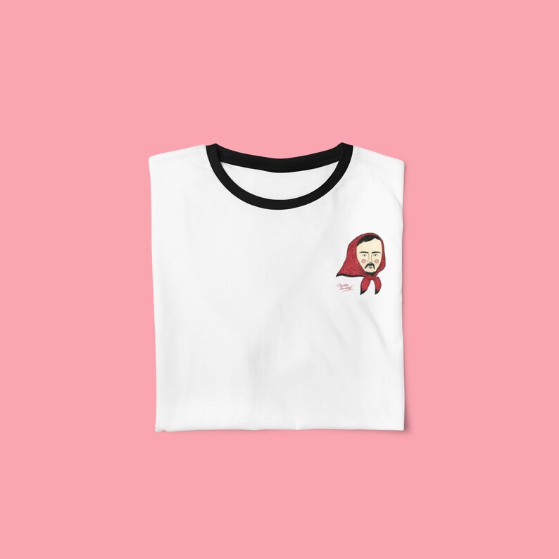 The WHITE Tropical Mustache T-Shirt