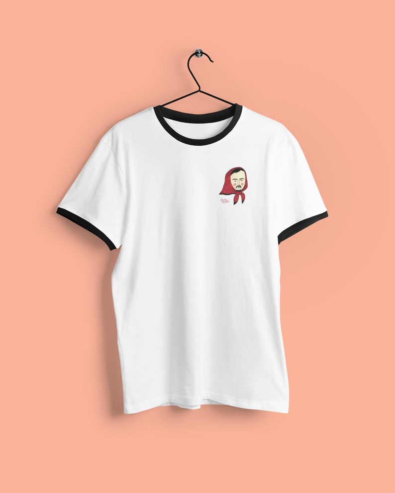 The WHITE Tropical Mustache T-Shirt