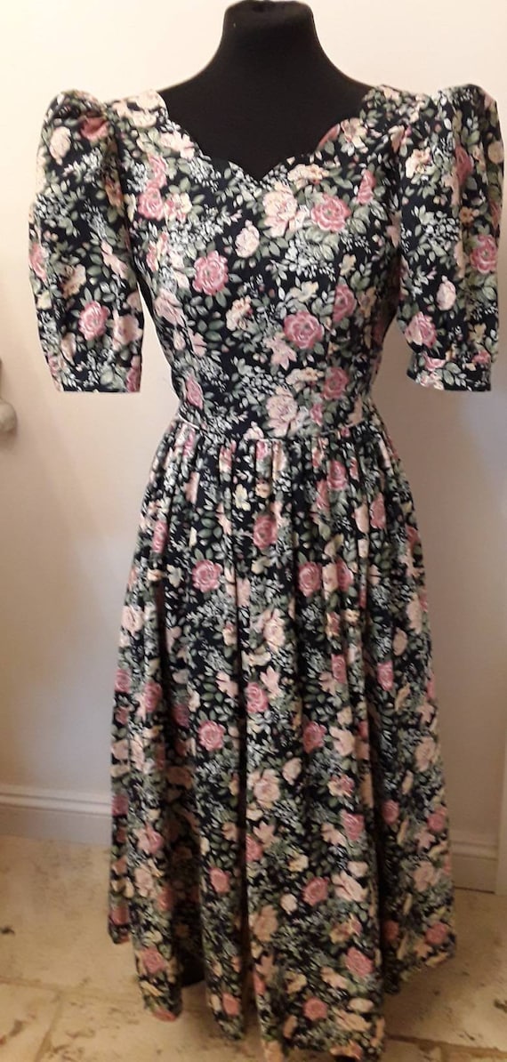 Vintage Laura Ashley 1980's floral dress.