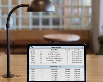 4 Year Plan Template