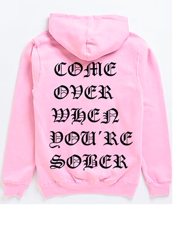 pink peep hoodie